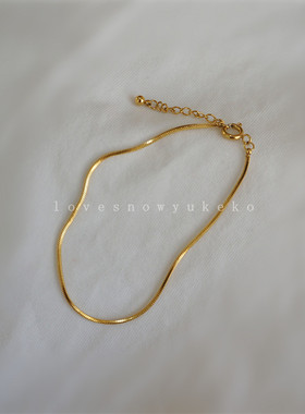 洗澡不用摘定制金色手链