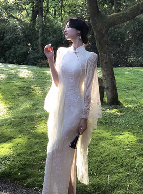 国风流苏蕾丝防晒开衫外搭披肩女