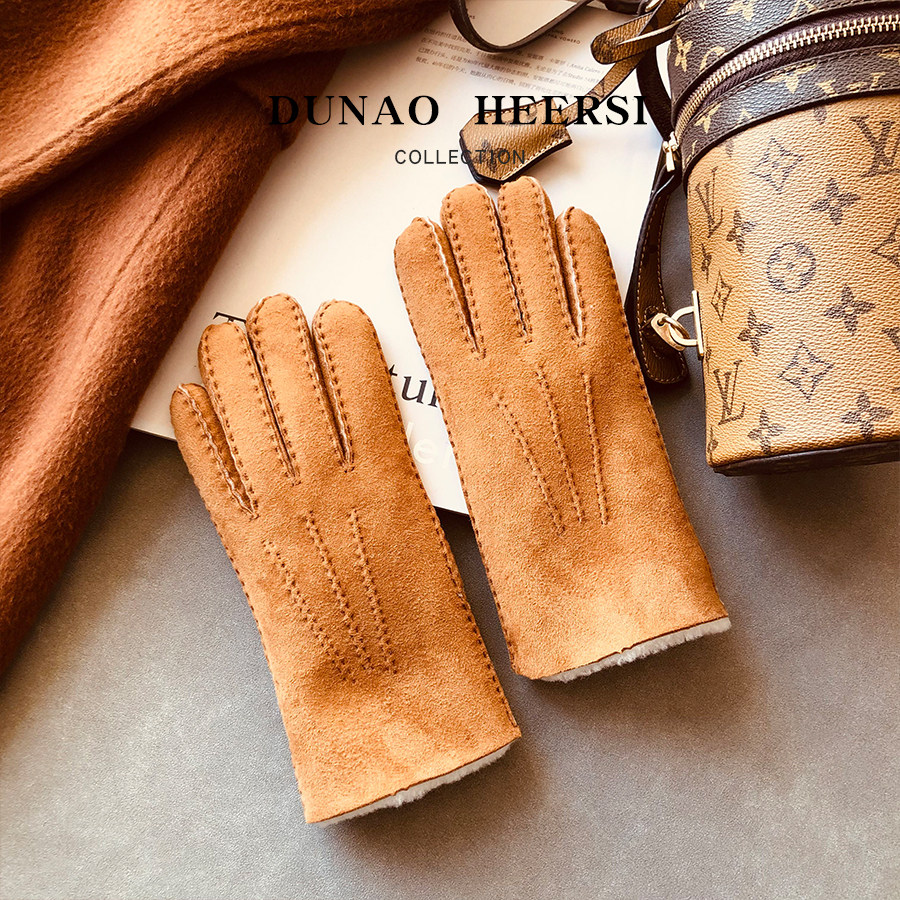 皮毛一体100%真羊毛真皮手套女士冬季加厚保暖绒毛男防风保暖滑雪,淘宝优惠券,粉丝福利购,淘宝优惠卷