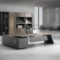 Desk chair combined upscale minimalist minimalist modern boss Table Grand Bandai Baking Lacquer Light Extravagant Manager Room President Table Atmosphere