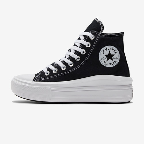 CONVERSE匡威官方All Star Move女高帮帆布云朵厚底鞋黑色568497C - 图1