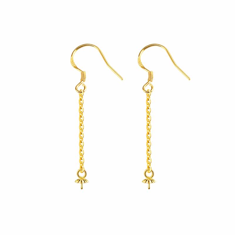 整套925纯银耳钩链珍珠托银饰耳饰配件防过敏压扁钩链圈耳坠耳环,淘宝优惠券,粉丝福利购,淘宝优惠卷