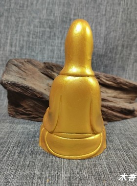 象牙果坐禅观音摆件 描金观音菩萨家居供奉佛像工艺品