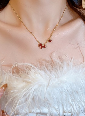 本命年红色生肖马葫芦项链女百搭