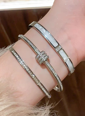 银手镯手圈小蛮腰满天星叠戴配饰