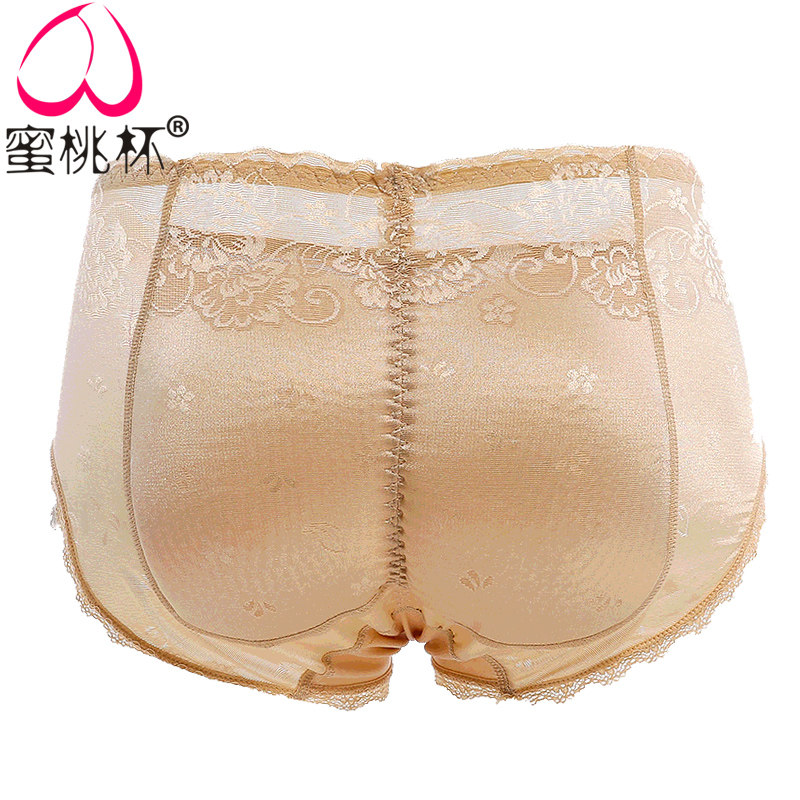 蜜桃杯提臀内裤女塑身蕾丝纯棉裆 蜜桃杯内衣内裤