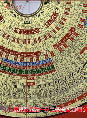 台湾原装日星堂罗盘综合盘29层