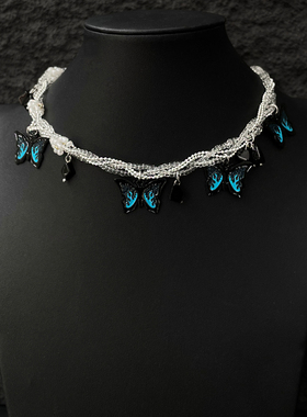 梦幻蝴蝶项链原创设计锁骨链