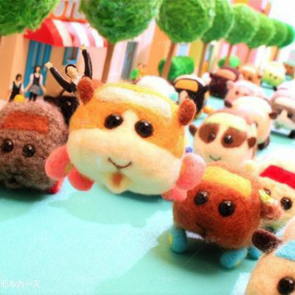 羊毛毡戳戳乐pulpul 天竺鼠车车仓鼠手工diy材料包周边可爱 牌子网