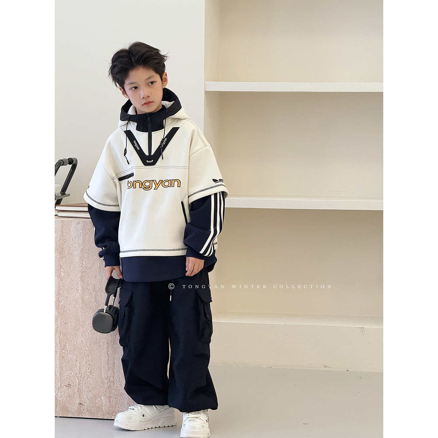 男童卫衣加绒2025冬装新款中大童一体绒连帽上衣加厚帽衫儿童外套,淘宝优惠券,粉丝福利购,淘宝优惠卷