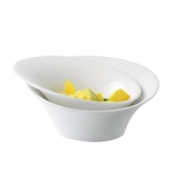 Чистая белая западная блюда суп миска фруктовые салат миска с закусочной измерил миску японс