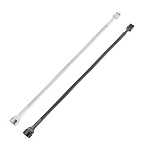 白色主板4针 4pin 机箱风扇 CPU风扇包网30CM 4pin风扇温控延长线 - 图3