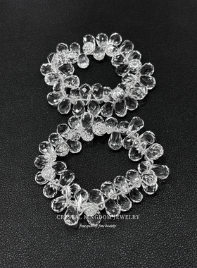 天然白水晶切面蹦迪珠手链超闪仙女风手串可diy文玩女生流行礼物