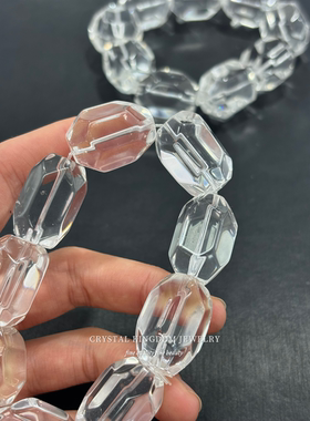 天然白水晶随型钻石切手串原创diy手链散珠单珠文玩男女生礼物