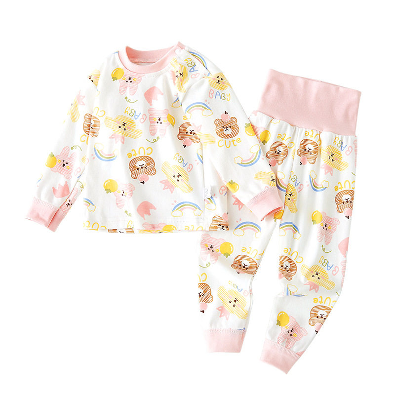 阿路和如春秋宝宝高腰护肚内衣套装男女童秋衣秋裤婴儿纯棉家居服,淘宝优惠券,粉丝福利购,淘宝优惠卷