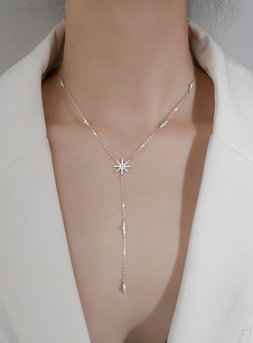 芒星项链纯银女简约气质女