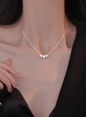 Z小姐999银方糖吊坠项链