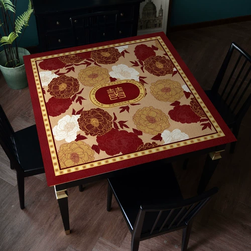 Red Hi -Style Tablecloth Fang -Восемь бессмертного столового стола Ткань ткань махджонг на столовой подушка высокий уровень