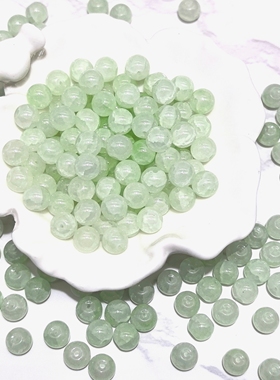 8mm玉碎琉璃珠子裂纹珠散珠diy穿珠手链项链串珠材料饰品玻璃珠子