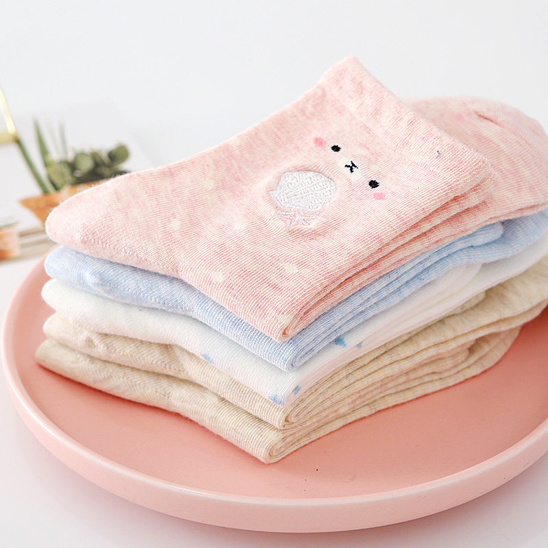 洁丽雅女士袜子女短款可爱中筒袜 洁丽雅内衣短袜/打底袜/丝袜/美腿袜