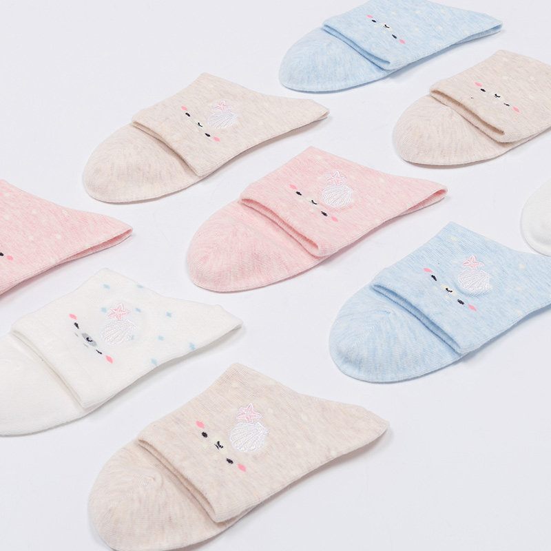 洁丽雅女士袜子女短款可爱中筒袜 洁丽雅内衣短袜/打底袜/丝袜/美腿袜