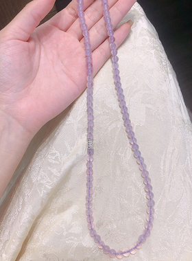 女款冰种粉玉髓简约设计百搭手链