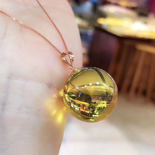 多米尼加蓝珀吊坠净水墨西哥蓝珀毛衣链琥珀蜜蜡项链大颗粒25mm女 - 图2