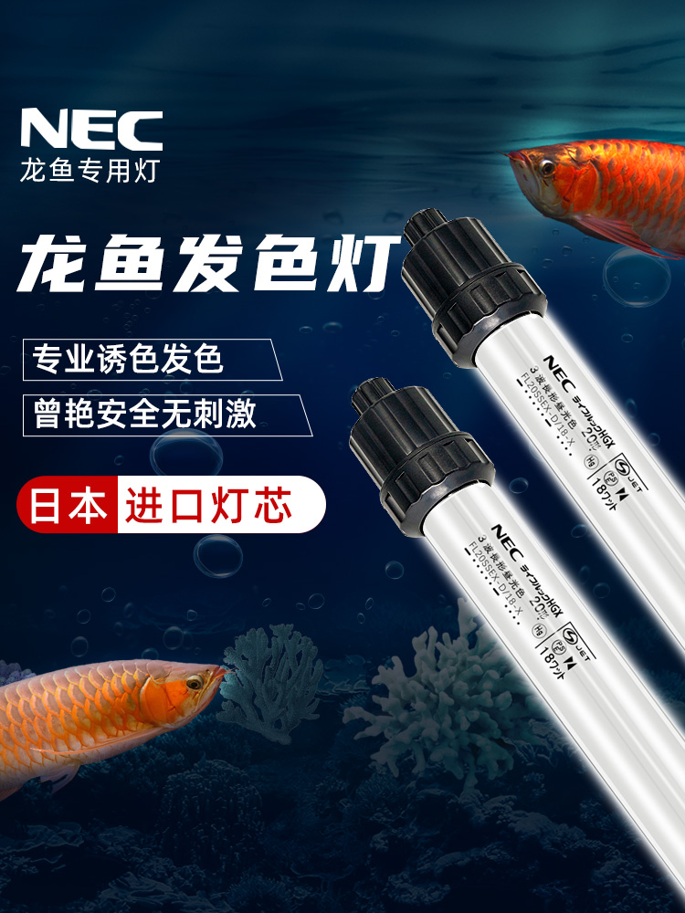 nec潜水灯鱼缸灯金红龙鱼专用灯防水潜水6700K三基色t8照明增艳灯-图0