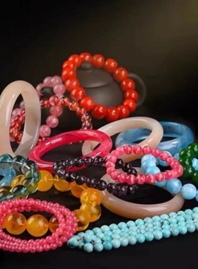 【发奋图强】湖北十堰湖松文玩手串配饰金刚星月套装