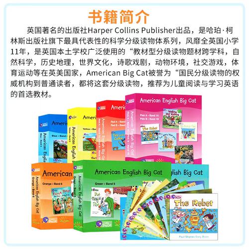 American English Big Cat 1级书本+练习册共36册 Collins出版剑桥考试推荐阅读英文儿童读物 支持小达人点读大猫英语分级阅读粉盒 - 图0