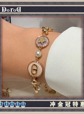 D l o r o l D家高端彩色圆形CD项链女星星蜜蜂爱心锁骨颈链耳钉