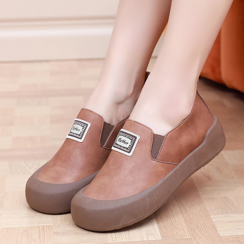 新款乐福鞋女厚底一脚蹬懒人单鞋2025春秋季复古不累脚休闲女板鞋,淘宝优惠券,粉丝福利购,淘宝优惠卷