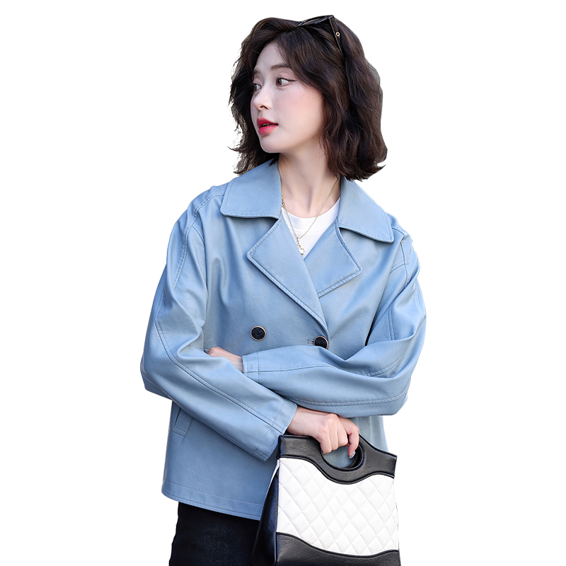 2025新款海宁真皮皮衣女短款修身显瘦绵羊皮皮夹克宽松大码皮外套 - 图3