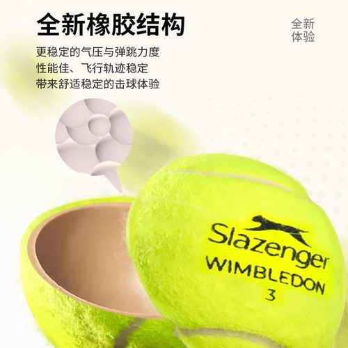 Slazenger史莱辛格网球温网比赛用球耐磨胶罐铁罐袋装散装豹子球 - 图0