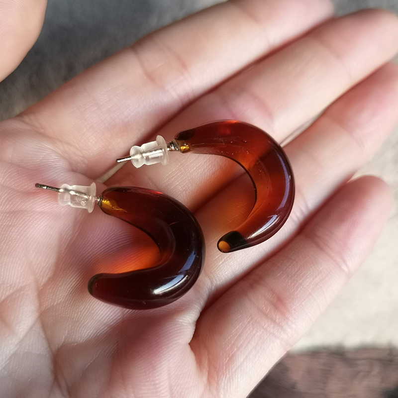 D05 一物一图 二手闲置耳环  小众气质 手工木质耳夹 玻璃耳钉,淘宝优惠券,粉丝福利购,淘宝优惠卷