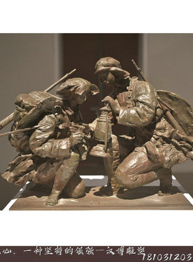 室内军人部队玻璃钢展厅艺术品