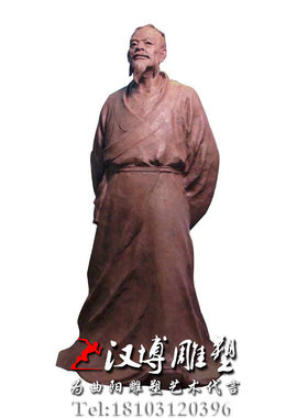 竹林七贤玻璃钢户外草坪摆放铸铜