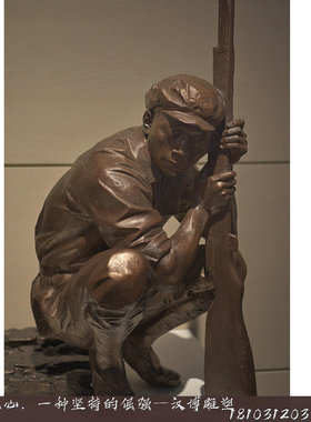 室内军人部队摆放艺术风作品铜雕