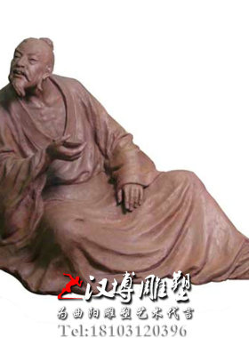 竹林七贤古代景观摆放人物雕塑