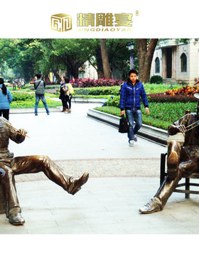 英伦情景拉小提琴音乐主题风铜雕