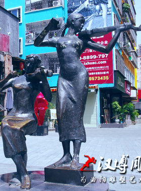 艺术家雕像小提琴玻璃钢铸铜