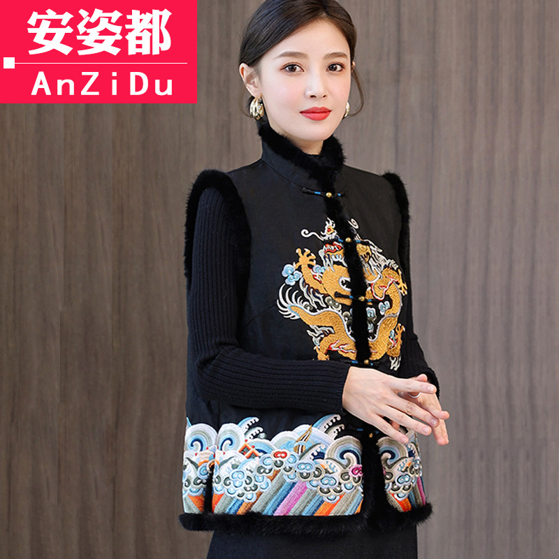 唐装冬季中国风汉服改良盘扣冬旗袍 安姿都上衣