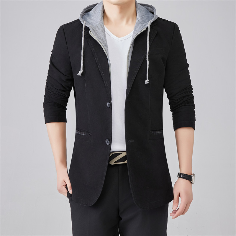 连帽加绒西装男 冬季韩版加厚可取拿帽子休闲小西服大码外套夹克,淘宝优惠券,粉丝福利购,淘宝优惠卷