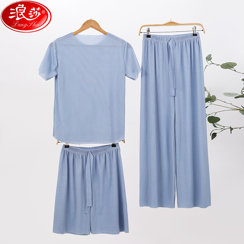 浪莎家居服女夏季冰丝睡衣，温柔气质girl必备!-第2张图片-提都小院