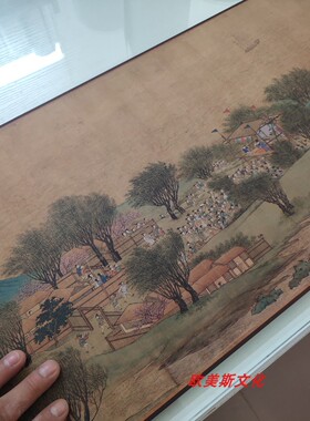 仇英清明上河图古代书法人物国画复制高清艺术微喷临摹长卷装饰画