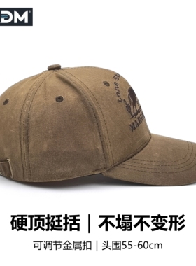PADM复古油蜡布野马刺绣棒球帽
