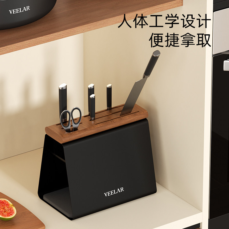 VEELAR solid wood ventilated and mildew-proof knife holder chopstick storage cage