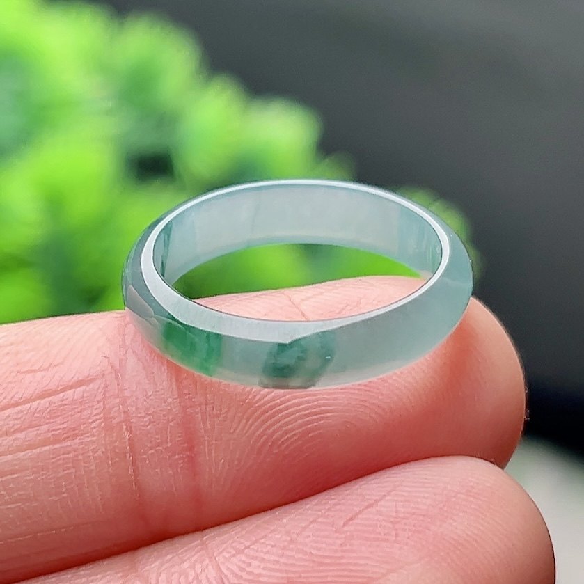 14号天然A货翡翠戒指玉戒圈正品玉石玉戒圈玉指环一抹绿素圈尾戒,淘宝优惠券,粉丝福利购,淘宝优惠卷