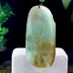 Natural jade A goods double color floating green landscape brand jade pendant Burmese material jade mountain flowing water jade brand pendant large piece