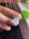 925 silver buckle with jade butterfly pendant